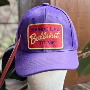 Purple and Red Sounds Like Bullshit To Me Baseball Cap Hat OS